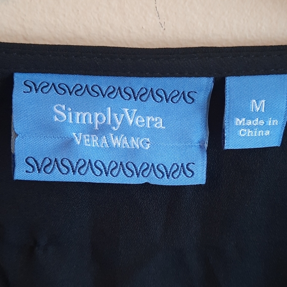 Simly Vera Vera Wang Black Tunic Size M - Picture 4 of 6